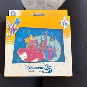 Disney Disneyland 70th anniversary Jumbo sleeping beauty castle pin NWT